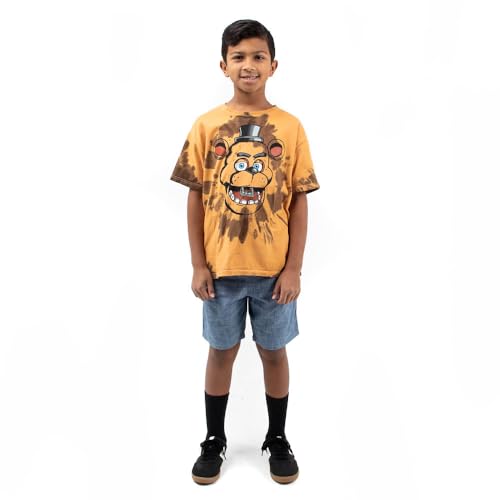 Five Nights at Freddy's Freddy Fazbear Character Tie Dye Youth Boy's Short Sleeve Tee2