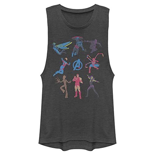 Chemise Marvel femme manches longues à motif collage de personnages de bandes dessinées