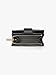 Michael Kors MK Charm Small Tab Compact Pocket Wallet, Gold-Tone Hardware/Black