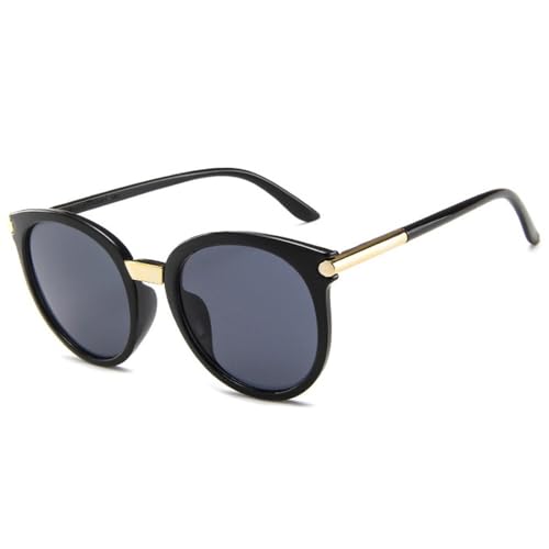 Lunettes de soleil rondes au design classique vintage avec monture légère mixte