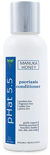 Deep Moisturizing Conditioner for Psoriasis - Natural and Organic Dry and Itchy Scalp Treatment with Coconut Oil and Manuka Honey - Sulfate & Paraben Free Conditioner and Dandruff Treatment (4 oz)
