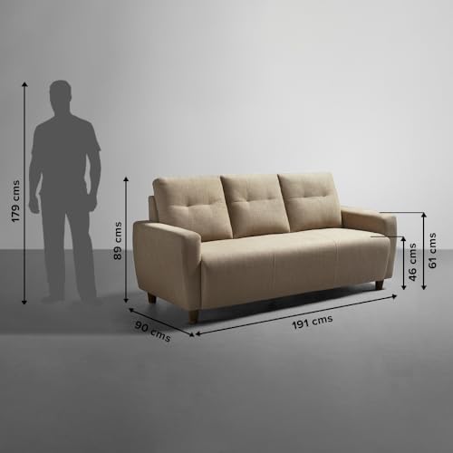 Image of Sleepyhead Yolo Designed by Duroflex - 5 Seater Sofa 3+2 Sofa Set |Premium Fabric, Plush 3-Layer Cushioning |Buttonless Tufted & Anti-Sag Comfort |Stylish & Durable |3 Years Warranty - Coco Brown