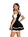Oktoberfest Outfits Women Slim Fit Dirndl Dresses Traditional Oktoberfest Costumes for German Halloween Black