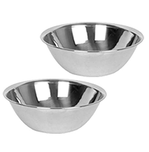 Tazones de acero inoxidable para mezclar 16 Qt, 2 piezas miniatura 1