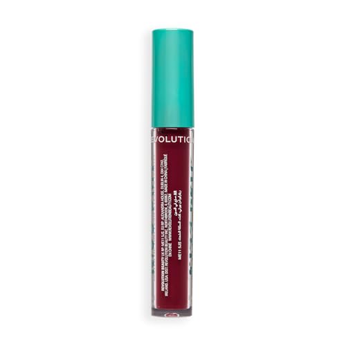 Image of Makeup Revolution Kiss Drip Water Lip Tint 3ml - Berry Splash | Sheer Buildable Glossy Lip Tint | Hydrating Formula with Shea Butter, Vitamin E & Hyaluronic Acid | Lightweight Dewy Finish