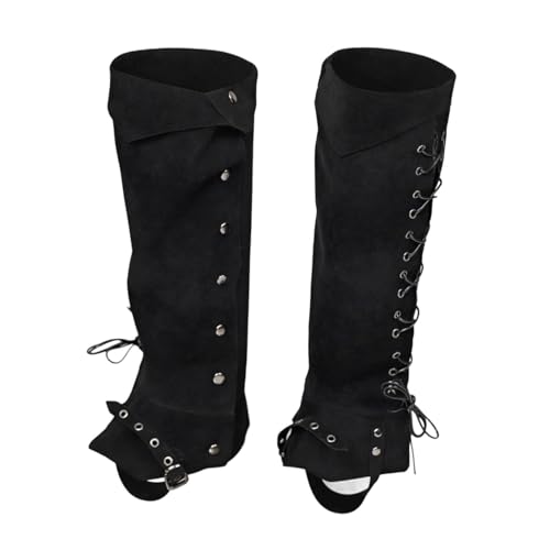 Surbottes de pirate ajustables en cuir PU, l'accessoire cosplay idéal - 7