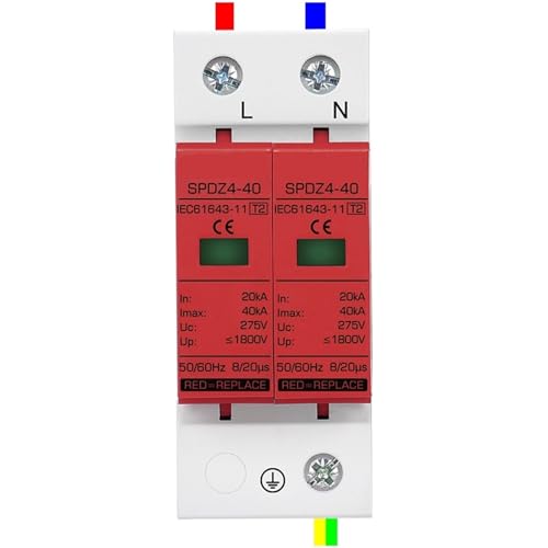 Parafoudre domestique 20~40KA AC220V avec protection de terre 1P contre la surtension