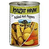 Kvuzat Yavne Pickled Hot Peppers No Food Coloring KFP 19 Oz. Pk Of 6.