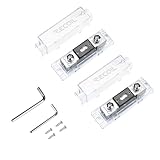 RECOIL ZAFH2-200 2 Pack in-line ANL Fuse-Holders, 1 X 0/2/4 Gauge Input & Output with Reducers, Includes 2 X 200A ANL Fuses