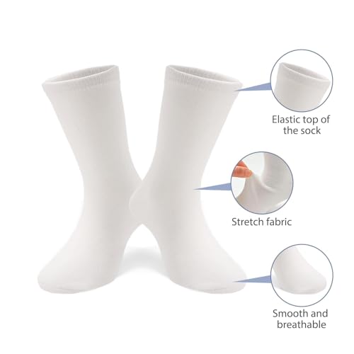Image of Toddler Non Slip Cotton Crew Socks with Grips for Baby Boys Girls