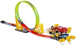 مجموعة سباق السيارات بحلبة دوران 360 درجة مع قاذف من Next Store – لعبة سيارات سباق قوية بتقنية القصور الذاتي للأطفال للاستمتاع بالإثارة والتحدي.