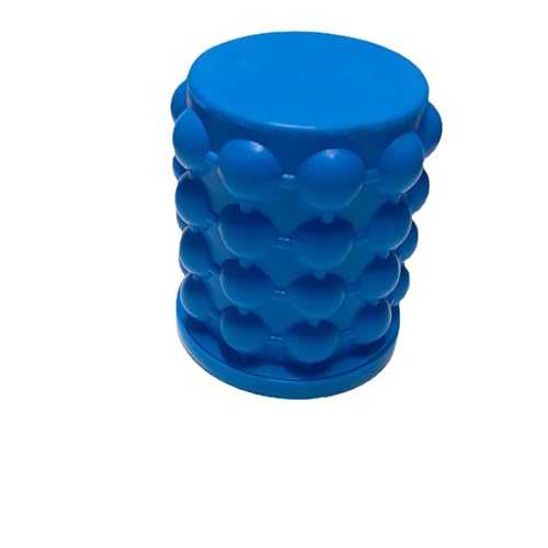 Ice Cube Maker Silicone Bucket with Lid Makes Small-Size Ice Chips for Soft Drinks, Cocktail Ice，Crushed Ice Maker Cylinder Ice Trays (Blue, One Size)