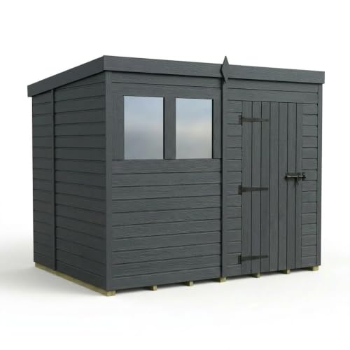 Image of DIY Sheds 8x6 Pent Composite Shed (Single Door, With Windows)