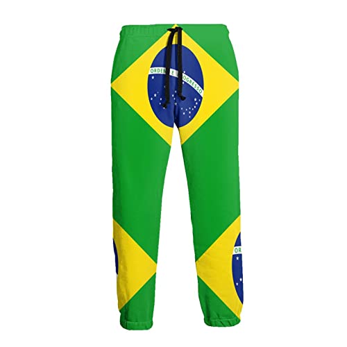 Ufuson Pantalon de survêtement drapeau du Brésil pour homme Pantalon de jogging imprimé avec...