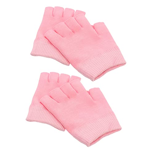 SAFIGLE 2 Pares De Guantes De Gel Con Aceite Esencial Guantes Humectantes De Algodón Guantes Sin Dedos De Invierno Guantes Humectantes Para Manos Guantes Sin Dedos Para Mujer Con