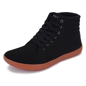 WHITIN Women’s Wide High-Top Canvas Barefoot Sneakers | Minimalist Street-Ready Fit | Comfort-Forward Ankle Support