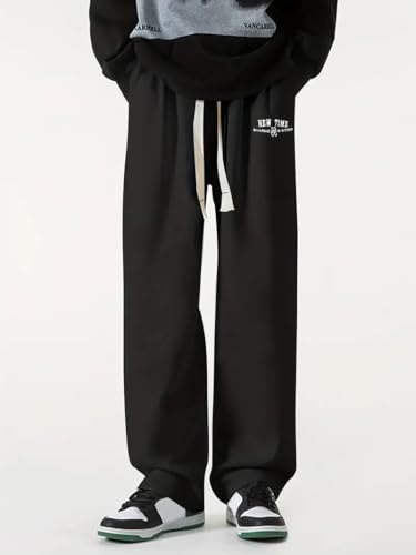 Image of Samfor Mid-Rise Stretchable Joggers in Premium Polycotton Comfort Blend for Street and Lounge Wear - Korean Style Baggy Track Pants for Men