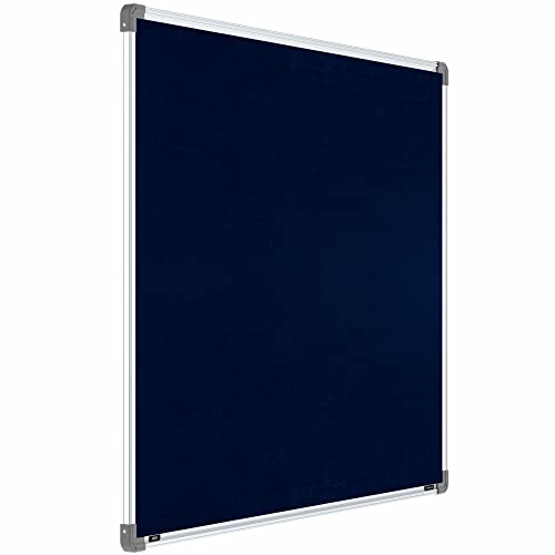 Image of Scholar Art Metis 3x4 Feet Fabric Pin-up Notice Board for Study Table & Kids Room | High Strength Velvet Cloth + High Density Soft Board for Pinning Photos, Sticky Notes & Reminders (Dark Blue)