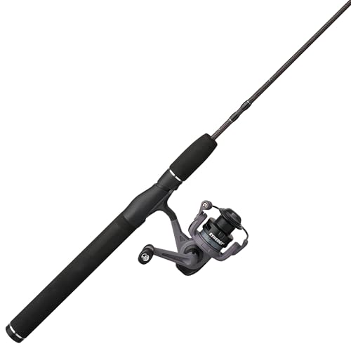 Shakespeare Synergy Spinning Reel and 6'6" 2-Piece Fishing Rod Combo, Carbon Composite Rod Blank Construction, High Density EVA Handles