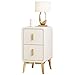 ChengBeautiful Table De Bout Étroite Petite Table de Chevet Ultra étroite Cabinet de Rangement de Chevet Moderne Simple (Couleur : White, Size : 55x35x30cm)
