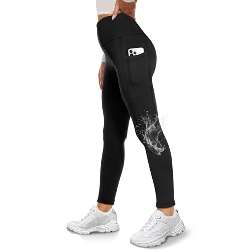 GAYHAY Fleece Lined Leggings Women with Pockets- Thermal Winter Warm