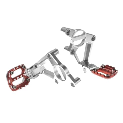 Repose-pieds passager arrière pliable pour XADV 750 2018-2020 en aluminium coloris argent rouge