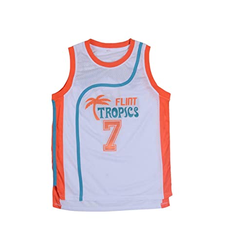 Mode Wild Basketball Jersey,Version De Film Classique 7 Jersey Retro Rétro Vest De Basketball Brodé,Facile Et Confortable,Blanc,M Cover