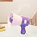 Small Bull Bullhorn Keychain Megaphone Portable Speaker with Record and Playback Feature for Adults and Children- Violet
