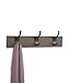 Amazon Basics Rectangular Wall Mounted Modern Coat Rack, 3 Hooks, Walnut