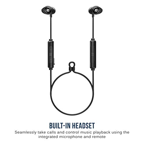 Mee Audio M9B Bluetooth 5.0 Wireless In-Ear Headphones With Built-In Headset Microphone - 9 Hours Long Battery Life, Ipx5 Waterproof Noise Isolation Earbuds - For Workout Gym Sports Black #TOP7