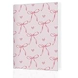 KJULYW Pink Bow Photo Albums 4x6 Pictures, Preppy Girly Aesthetic Small Memory Photo Album Book for Family Graduation Wedding Anniversary Vacation Travel
