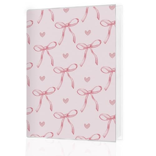 KJULYW Pink Bow Photo Albums 4x6 Pictures, Preppy Girly Aesthetic Small Memory Photo Album Book for Family Graduation Wedding Anniversary Vacation Travel