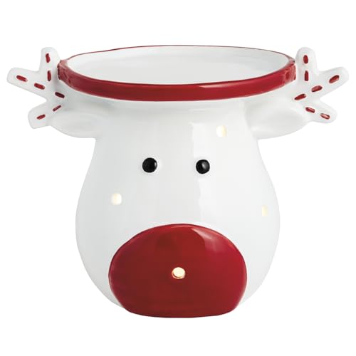 Mud Pie Christmas Reindeer Light-Up Pillar Holder  