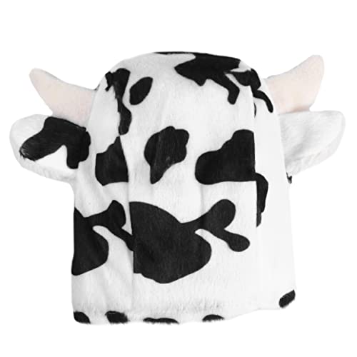 Disfraz de sombrero de vaca para perro cómodo y de felpa