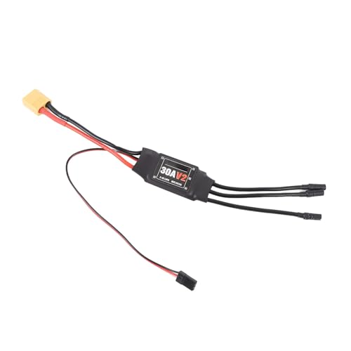 COMPATIBILITÀ: L'ESC brushless è compatibile con tutti i tipi di dispositivi telecomandati, inclusi droni, elicotteri, aerei ad ala fissa e velivoli multirotore, e soddisfa facilmente i requisiti di modifica fai da te