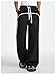 GORGLITTER Men's Side Striped Track Pants Y2K Drawstring Streetwear Baggy Sweatpants Black and White Small