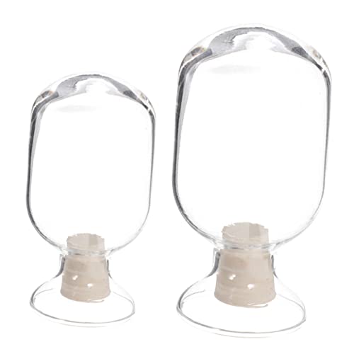 TOYANDONA 2 Piezas Frascos de Vidrio Transparentes para Almacenamiento y Exhibición Portaceras sin Diseño Elegante para Decoración Hogar Cocina y Oficina Capacidad