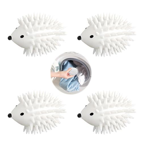 Waytiffer Reusable Hedgehog Dryer Balls for Laundry Pet Hair Remover for Washing Machine & Clothes Dryer Machine Dryer Balls Laundry Reusable Plastic Set Alternative to Dryer Sheets4PCS