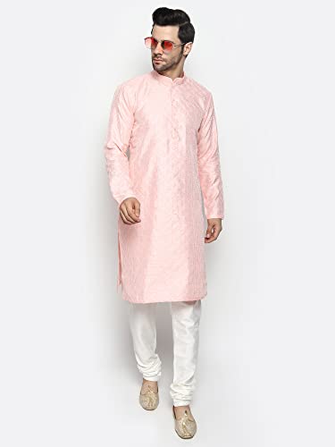 Image of Uri and MacKenzie Embroidery Silk Men's Kurta Pyjama Set