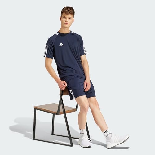 Image of adidas Men's Polyester Striped Regular Fit T-Shirt