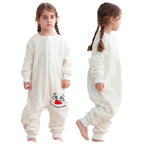 Image of MICHLEY Flannel Sleeping Sack,Baby Sleeping Bag Wearable Blankets 9M-6Y | Toddler Clothes,Unisex Pajamas, Long Sleeve,Zipper, For Autumn Winter,Suitable Girls And Boys,Warm & Breathable