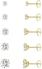 Various Sizes-5 Pairs-Gold