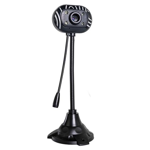 Shuade Cámara web giratoria de 360 grados con enfoque automático y conexión USB para videollamadas domésticas y transmisión interactiva