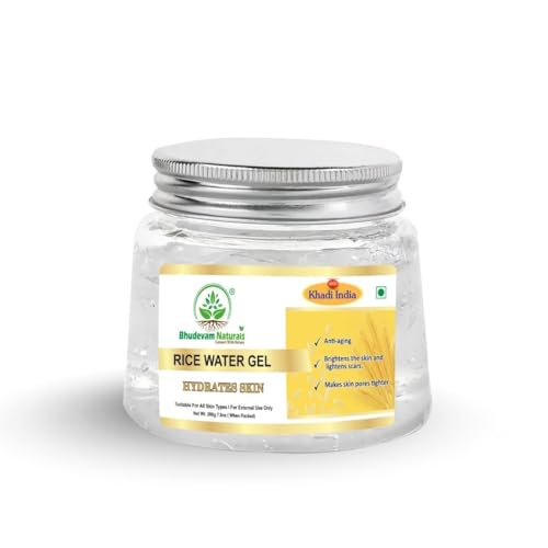 Image of Khadi 100% Pure Natural & Herbal Rice Water Aloevera Gel | Quick Absorbing Aloe Vera Gel Moisturizer for Face, Skin & Hair - 200gm