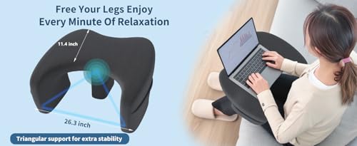 Image of TARKAN Multipurpose Lap Desk for Laptop - Cushioned Laptop Stand with Detachable Leg & Side Pocket | Portable Bed Table for Work, Study & Entertainment
