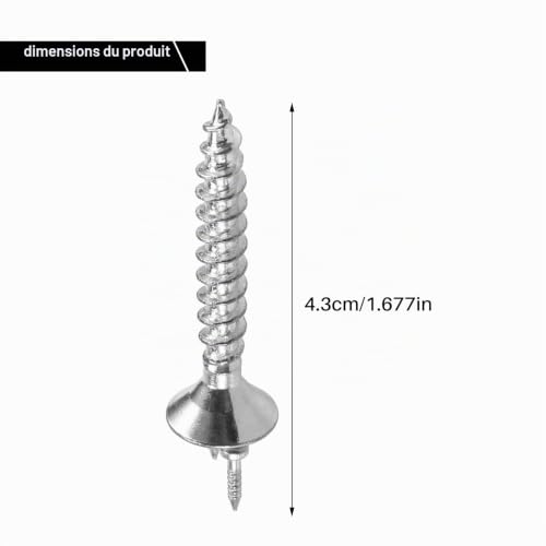 Krytavo 50 PCS Ongles Solution de Continuité Vis une Double Tête Plinthe en Bois Clous Solution de Continuité des Pieds Ongles Spéciaux de Sécurité – vue 8