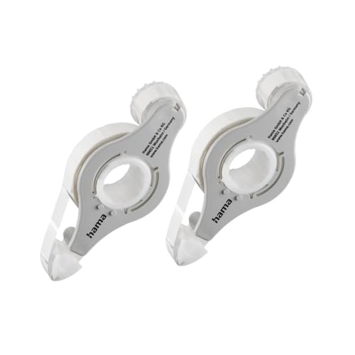 hama hCc Refill Cartridges for Adhesive Roller, 2 x 450 Tapes, Permanent, Double Pack