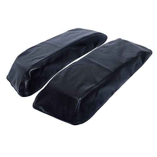Par de cubiertas para tapa de alforja de motocicleta para Harley Touring Road King Electra Road Street Glide 1993-2013, Negro miniatura 4