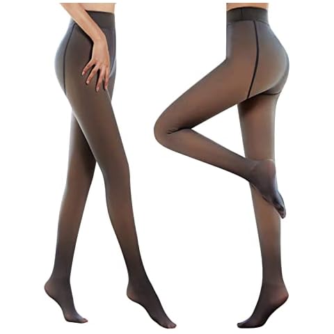 2 Stücke Gefälschte Durchscheinende Warme Fleece Thermo Strumpfhose Cover
