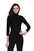 Fashion Cable Knit Turtleneck Long Sweater - Black - Large